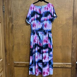 Soft Surroundings Abstract Print Midi Dress - Worn twice